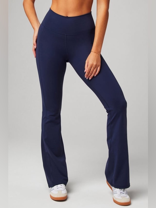Fabletics Navy High-Rise Flare Leggings